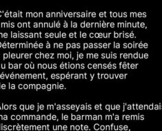 Il reçoit une lettre du barman et comprend qu’il faut vite..