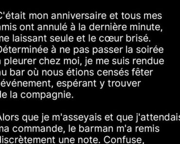 Il reçoit une lettre du barman et comprend qu’il faut vite..