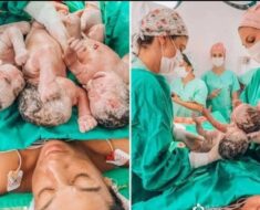Women delivering triplets but she…See More