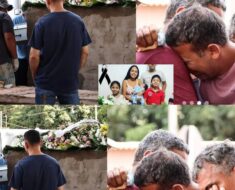 Father needed support during the wake and burial of his wife and children
