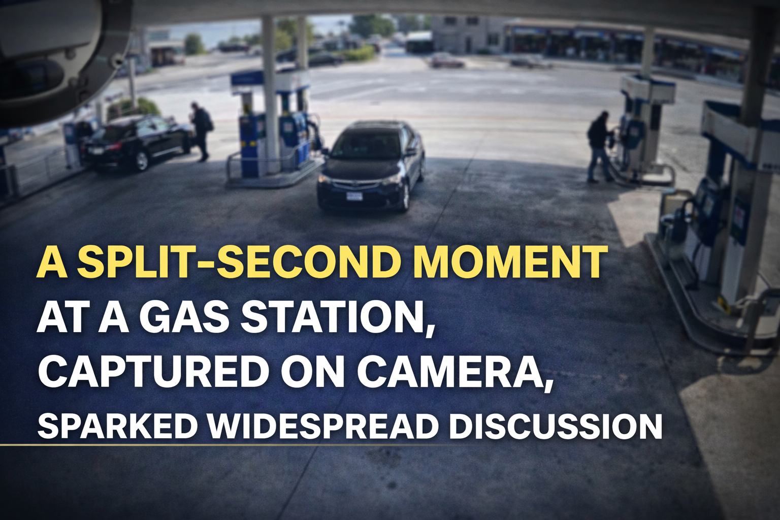 A Split-Second Moment at a Gas Station, Captured on Camera, Sparked ...